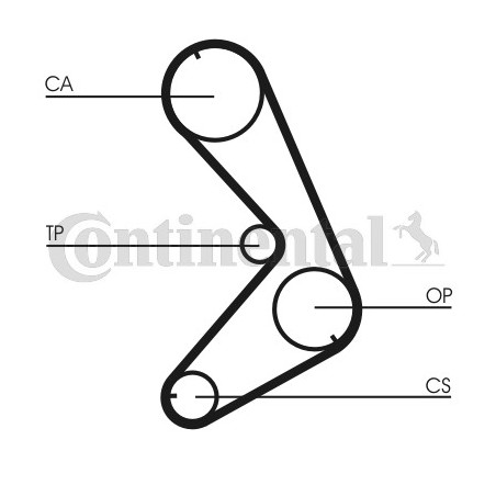 Courroie de distribution CONTINENTAL CTAM