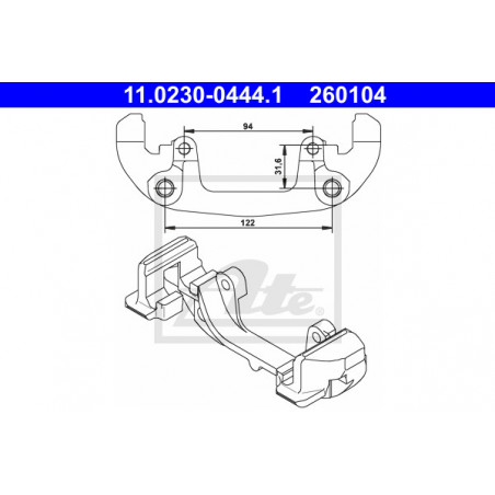 Support (étrier de frein) ATE
