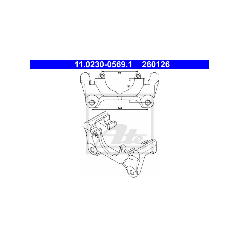 Support (étrier de frein) ATE