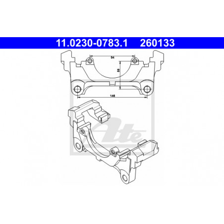Support (étrier de frein) ATE