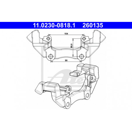 Support (étrier de frein) ATE