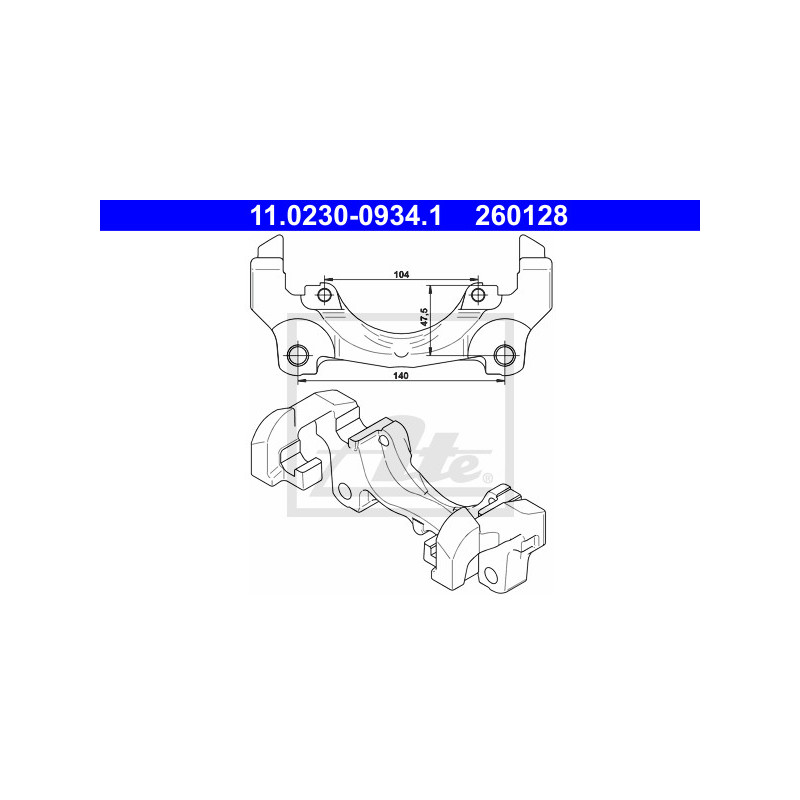 Support (étrier de frein) ATE