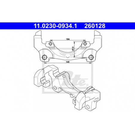 Support (étrier de frein) ATE