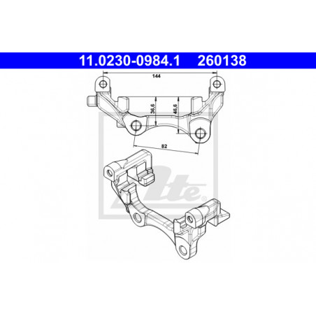 Support (étrier de frein) ATE