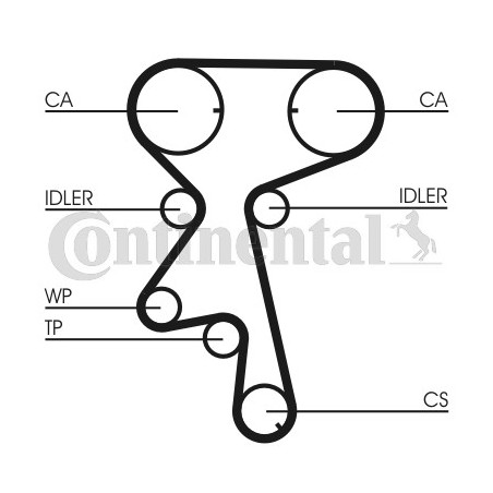 Kit de distribution + pompe à eau CONTINENTAL CTAM