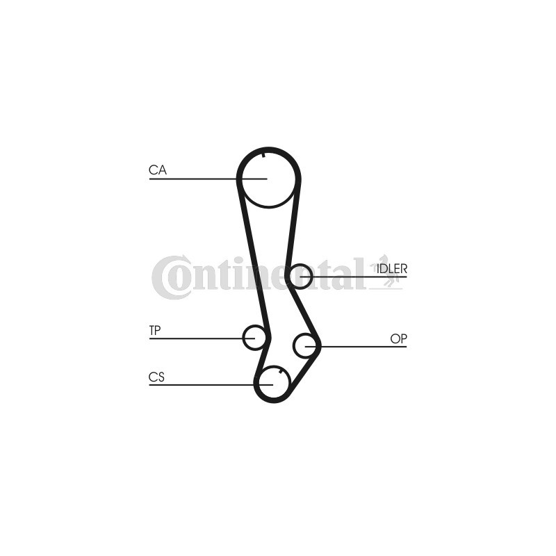 Courroie de distribution CONTINENTAL CTAM