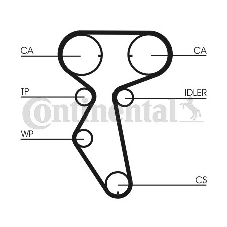 Kit de distribution + pompe à eau CONTINENTAL CTAM