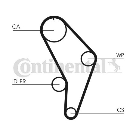 Courroie de distribution CONTINENTAL CTAM