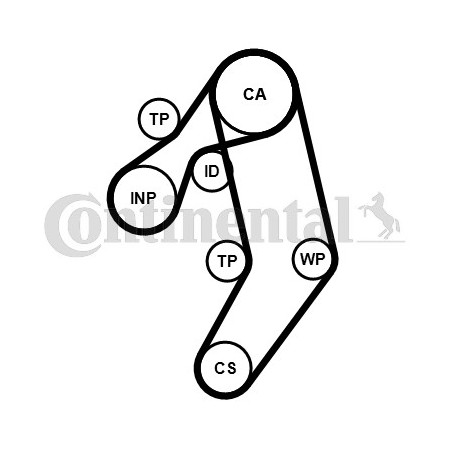 Kit de distribution + pompe à eau CONTINENTAL CTAM