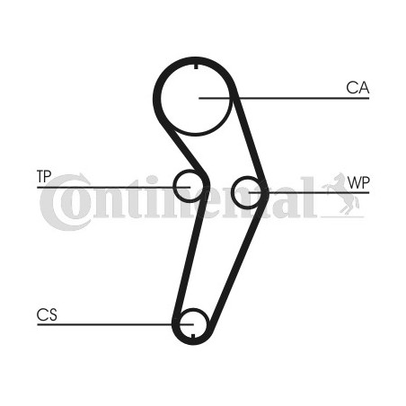 Kit de distribution + pompe à eau CONTINENTAL CTAM