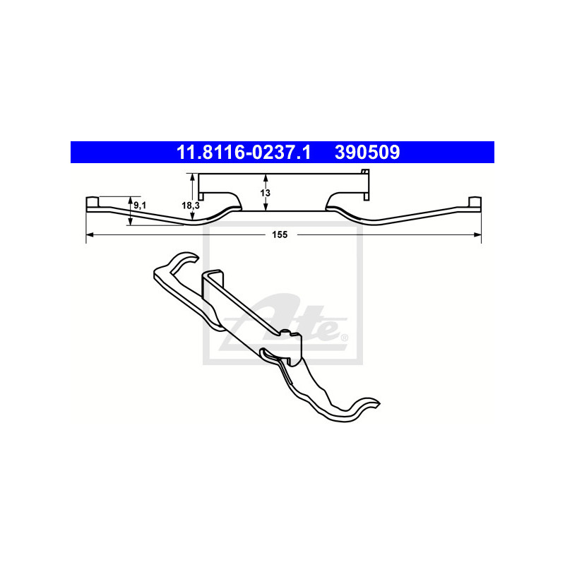 Ressort (étrier de frein) ATE