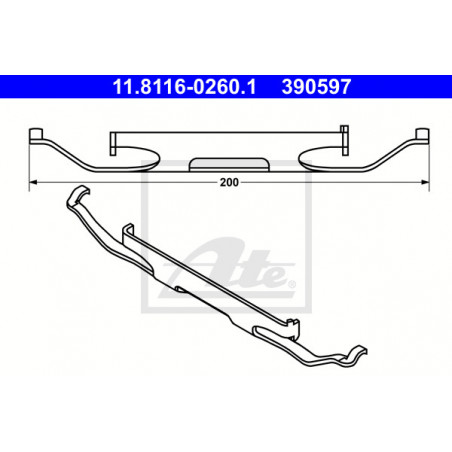 Ressort (étrier de frein) ATE