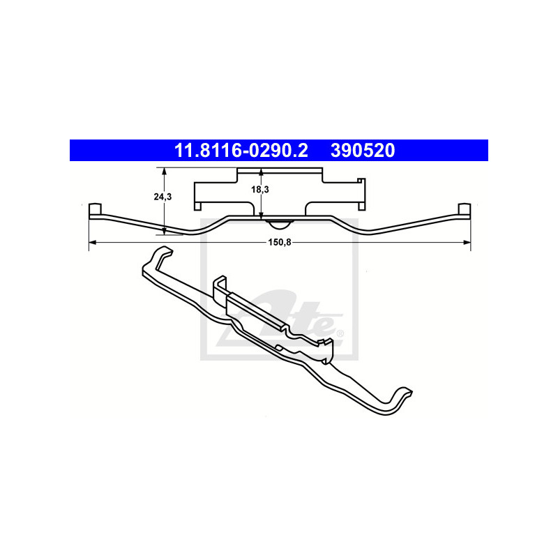 Ressort (étrier de frein) ATE