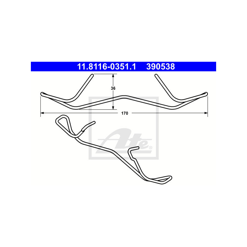 Ressort (étrier de frein) ATE