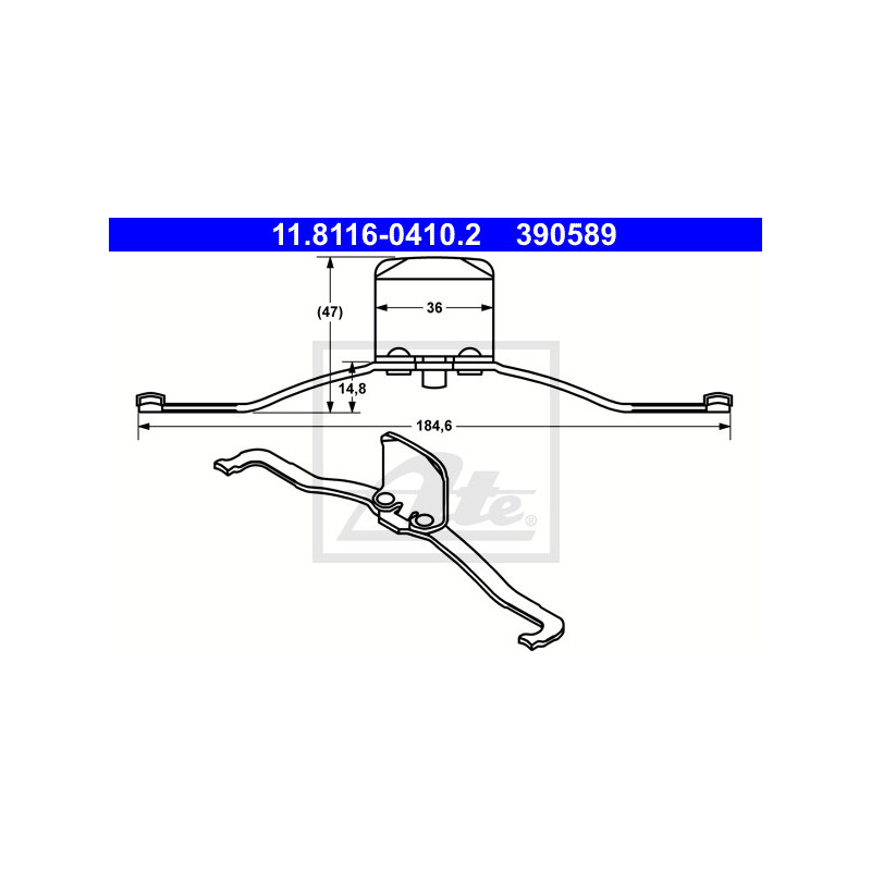 Ressort (étrier de frein) ATE