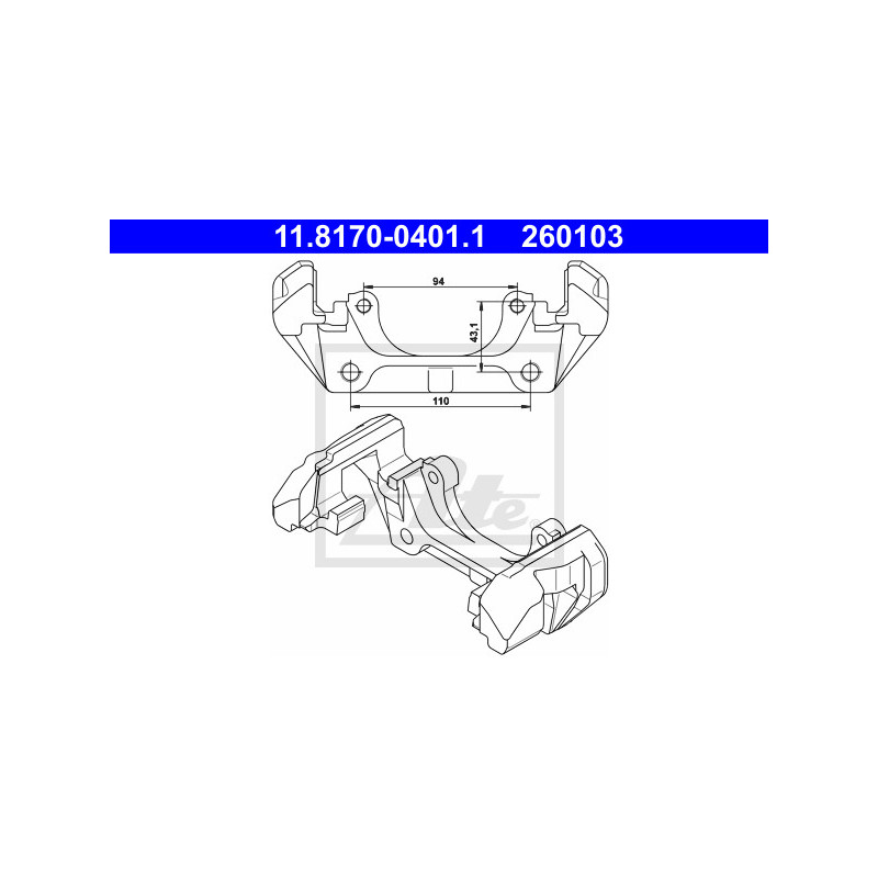 Support (étrier de frein) ATE