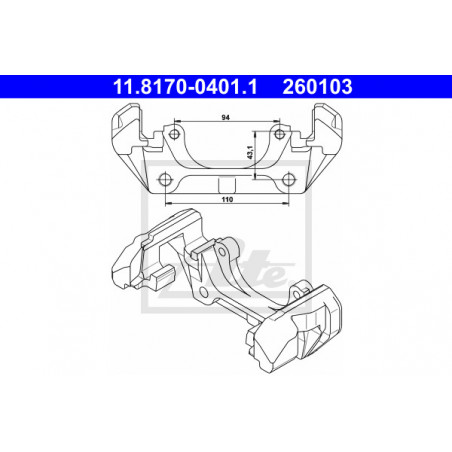 Support (étrier de frein) ATE