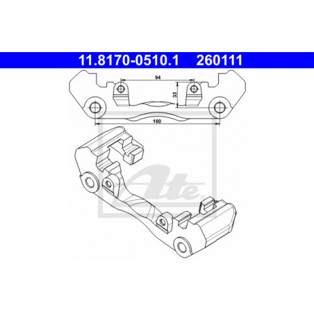 Support (étrier de frein) ATE