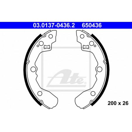 Jeu de mâchoires de frein ATE