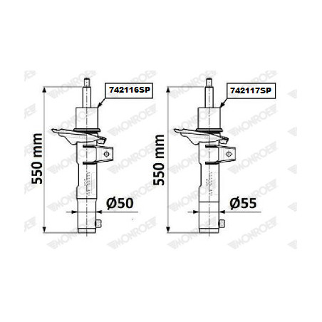 Amortisseur (à l'unité) MONROE