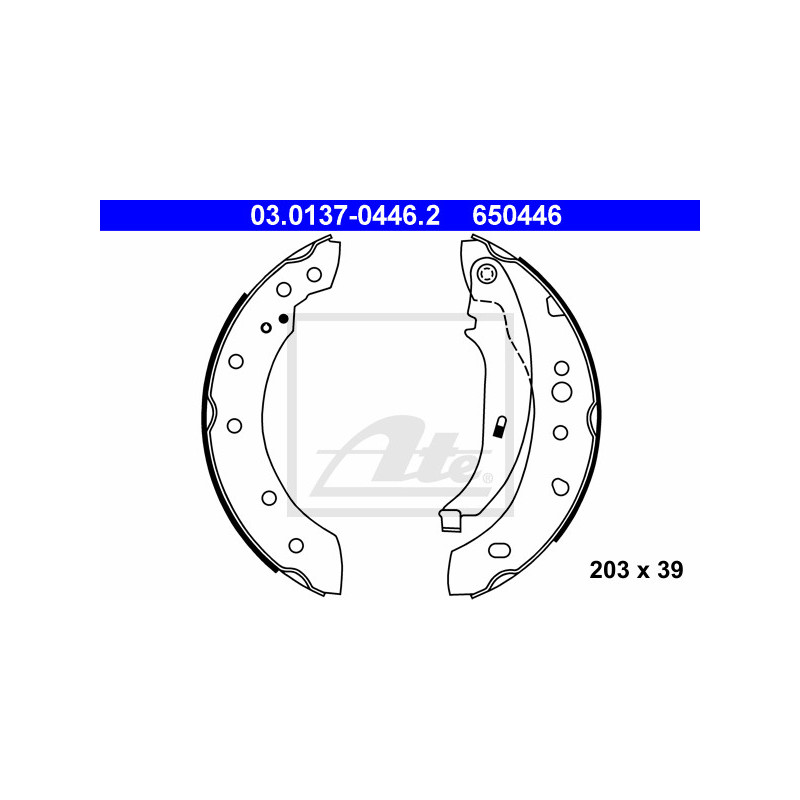 Jeu de mâchoires de frein ATE