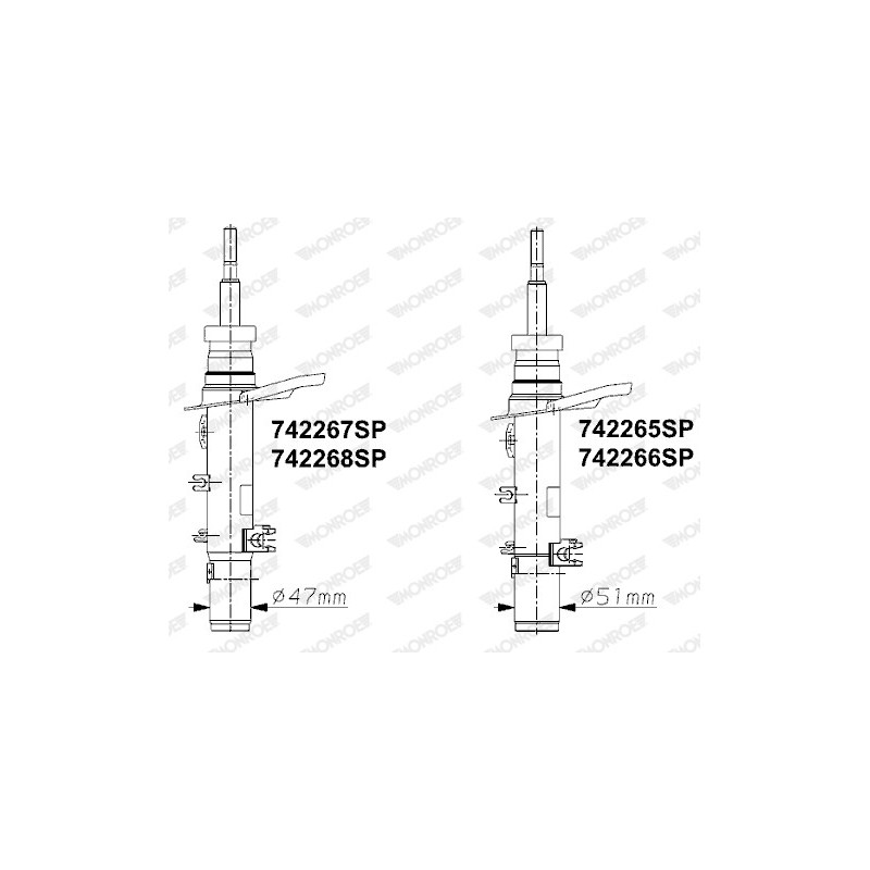 Amortisseur (à l'unité) MONROE