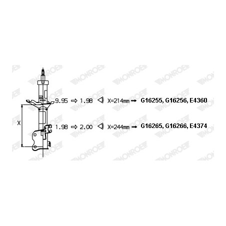 Amortisseur (à l'unité) MONROE