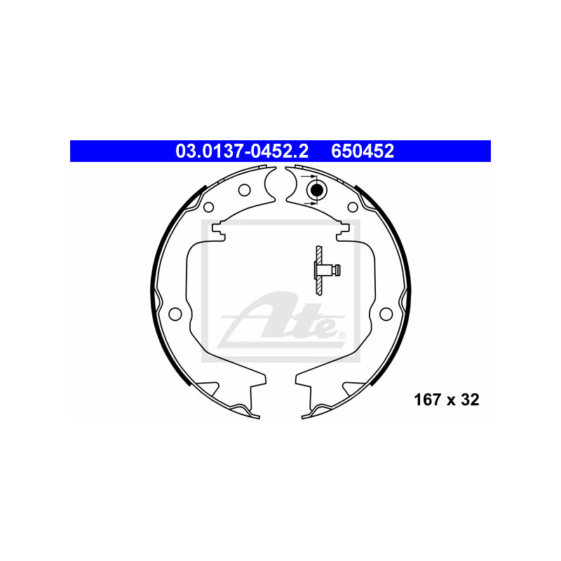 Jeu de mâchoires de frein (frein de stationnement) ATE