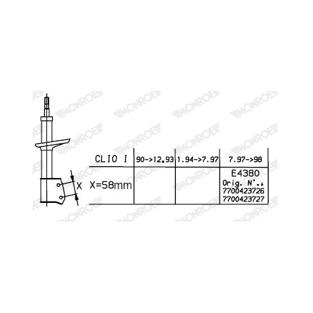 Amortisseur (à l'unité) MONROE