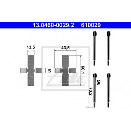 Kit d'accessoires (plaquette de frein) ATE