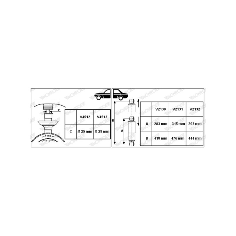 Amortisseur (à l'unité) MONROE