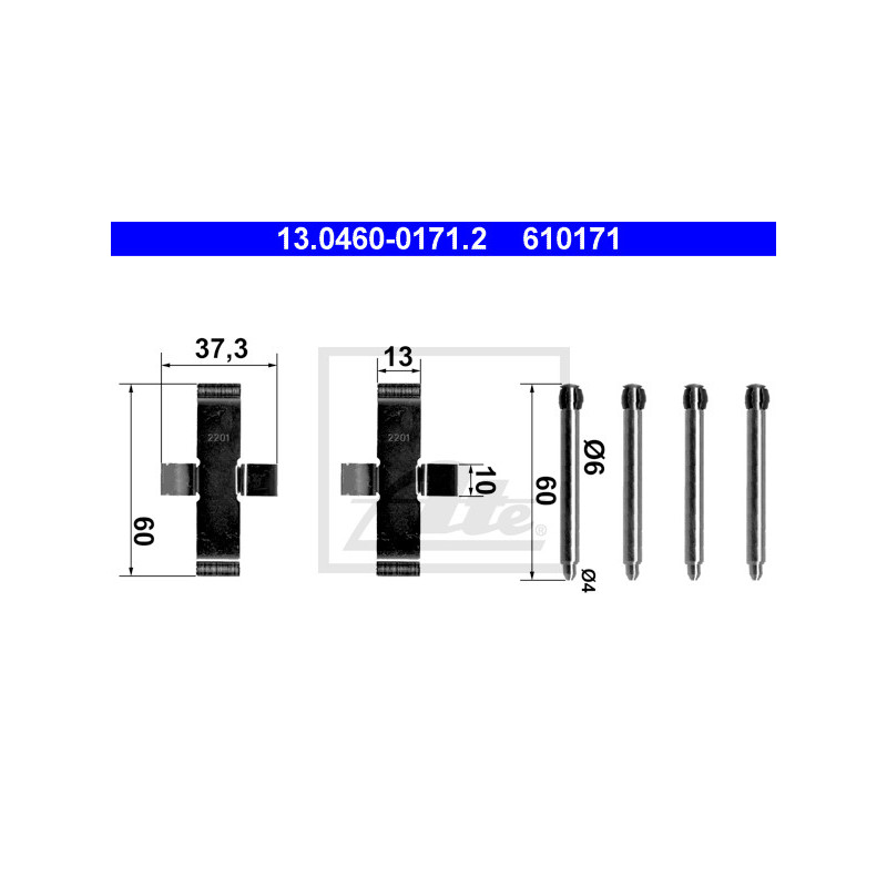 Kit d'accessoires (plaquette de frein) ATE