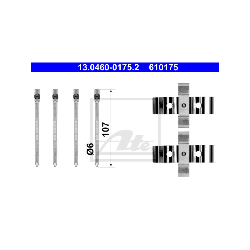 Kit d'accessoires (plaquette de frein) ATE