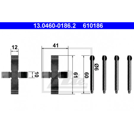 Kit d'accessoires (plaquette de frein) ATE