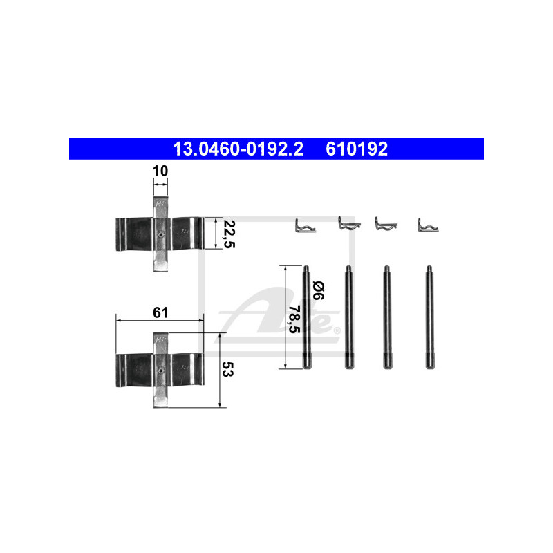 Kit d'accessoires (plaquette de frein) ATE