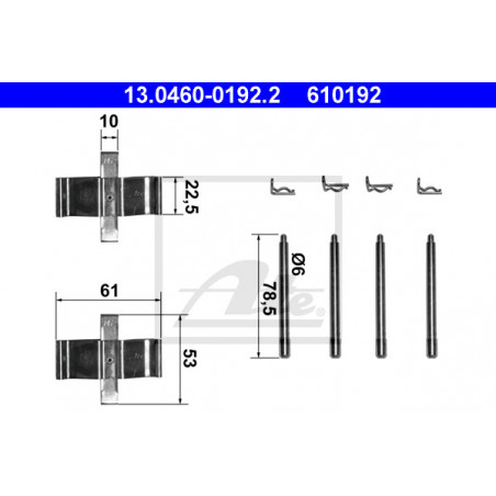 Kit d'accessoires (plaquette de frein) ATE