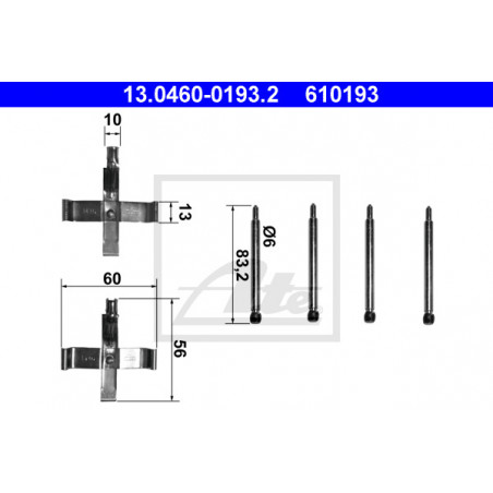 Kit d'accessoires (plaquette de frein) ATE