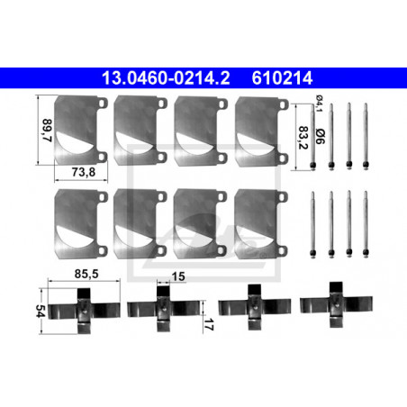 Kit d'accessoires (plaquette de frein) ATE