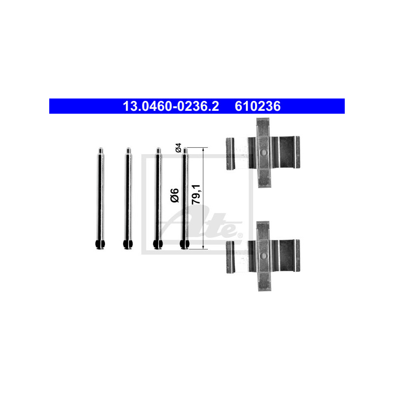 Kit d'accessoires (plaquette de frein) ATE