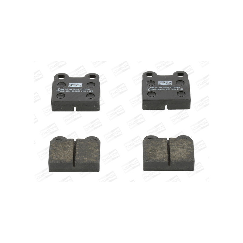 Jeu de quatre plaquettes de frein à disque CHAMPION