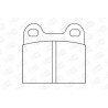 Jeu de quatre plaquettes de frein à disque CHAMPION
