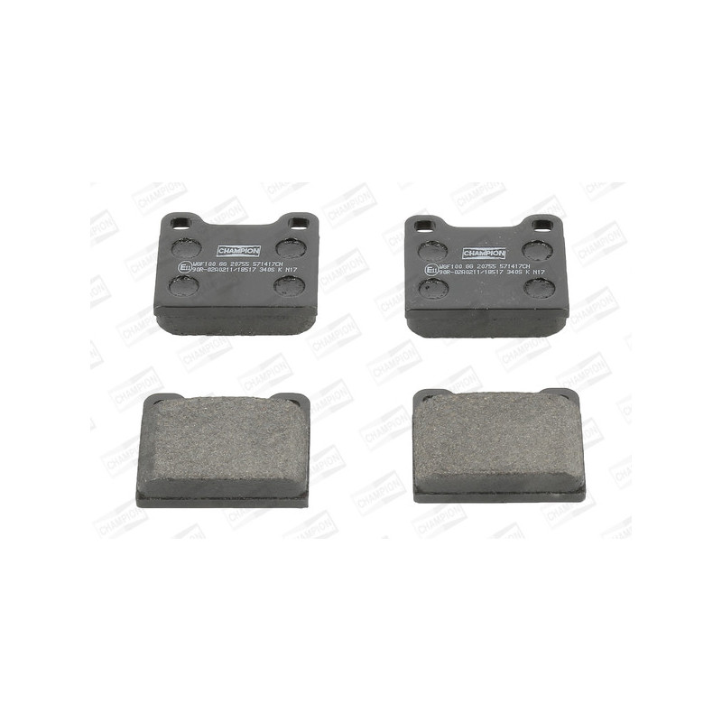 Jeu de quatre plaquettes de frein à disque CHAMPION