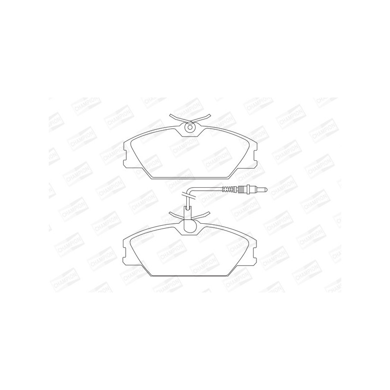 Jeu de quatre plaquettes de frein à disque CHAMPION