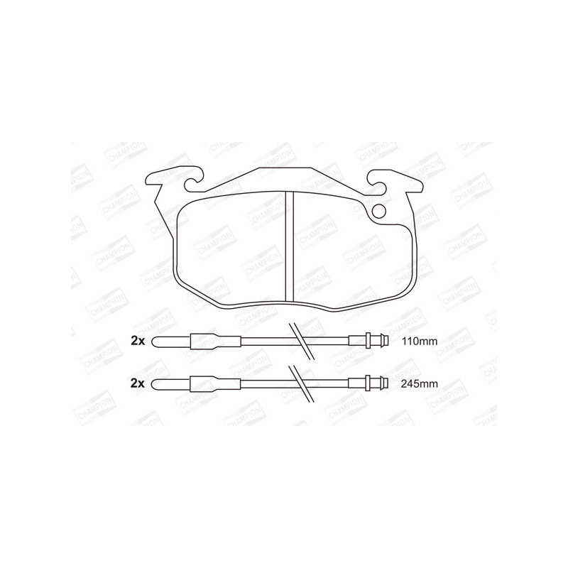 Jeu de quatre plaquettes de frein à disque CHAMPION