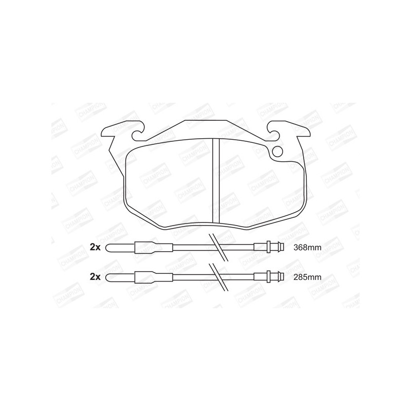 Jeu de quatre plaquettes de frein à disque CHAMPION