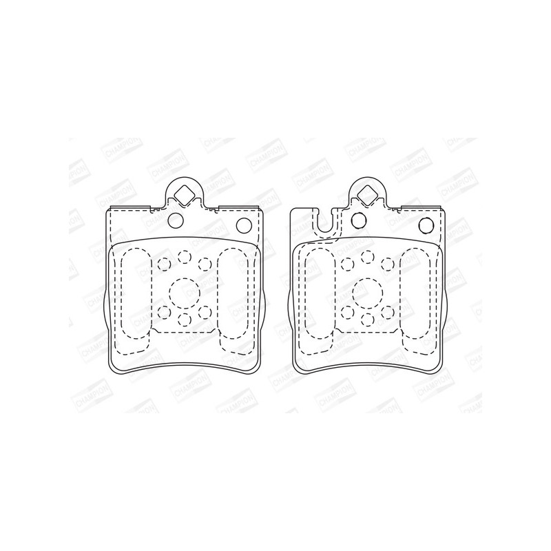 Jeu de quatre plaquettes de frein à disque CHAMPION