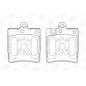 Jeu de quatre plaquettes de frein à disque CHAMPION