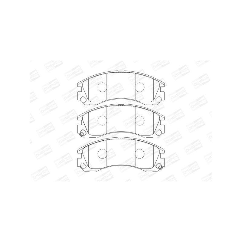 Jeu de quatre plaquettes de frein à disque CHAMPION