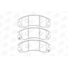 Jeu de quatre plaquettes de frein à disque CHAMPION
