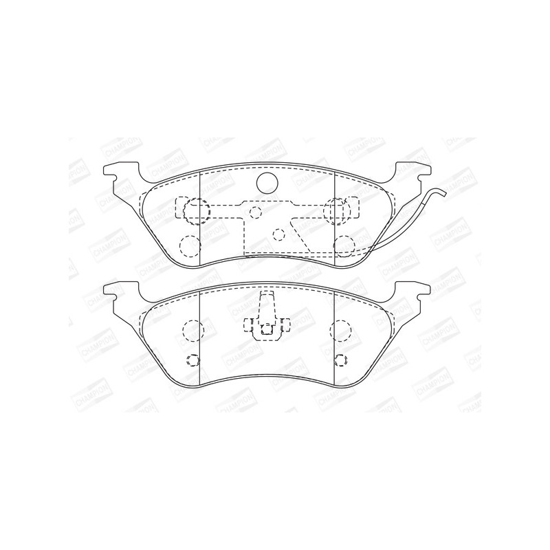 Jeu de quatre plaquettes de frein à disque CHAMPION